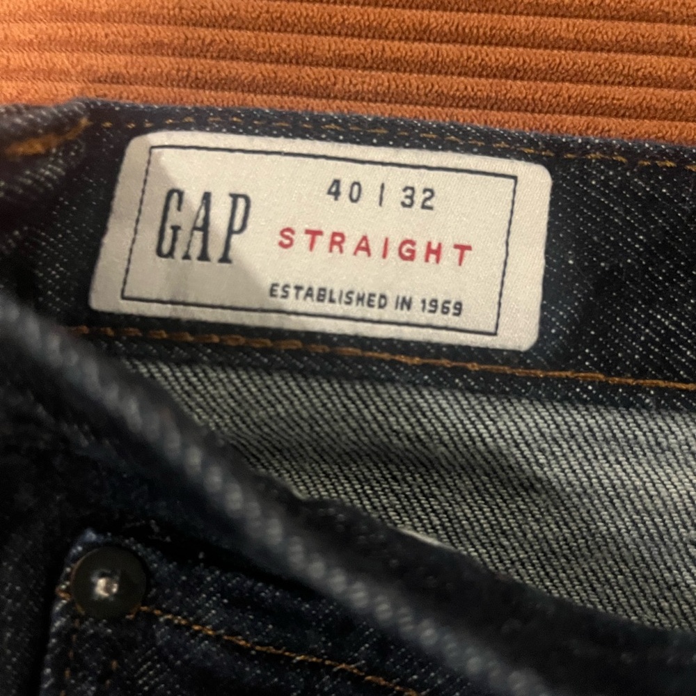 GAP Men's Straight Jeans - Deep Indigo